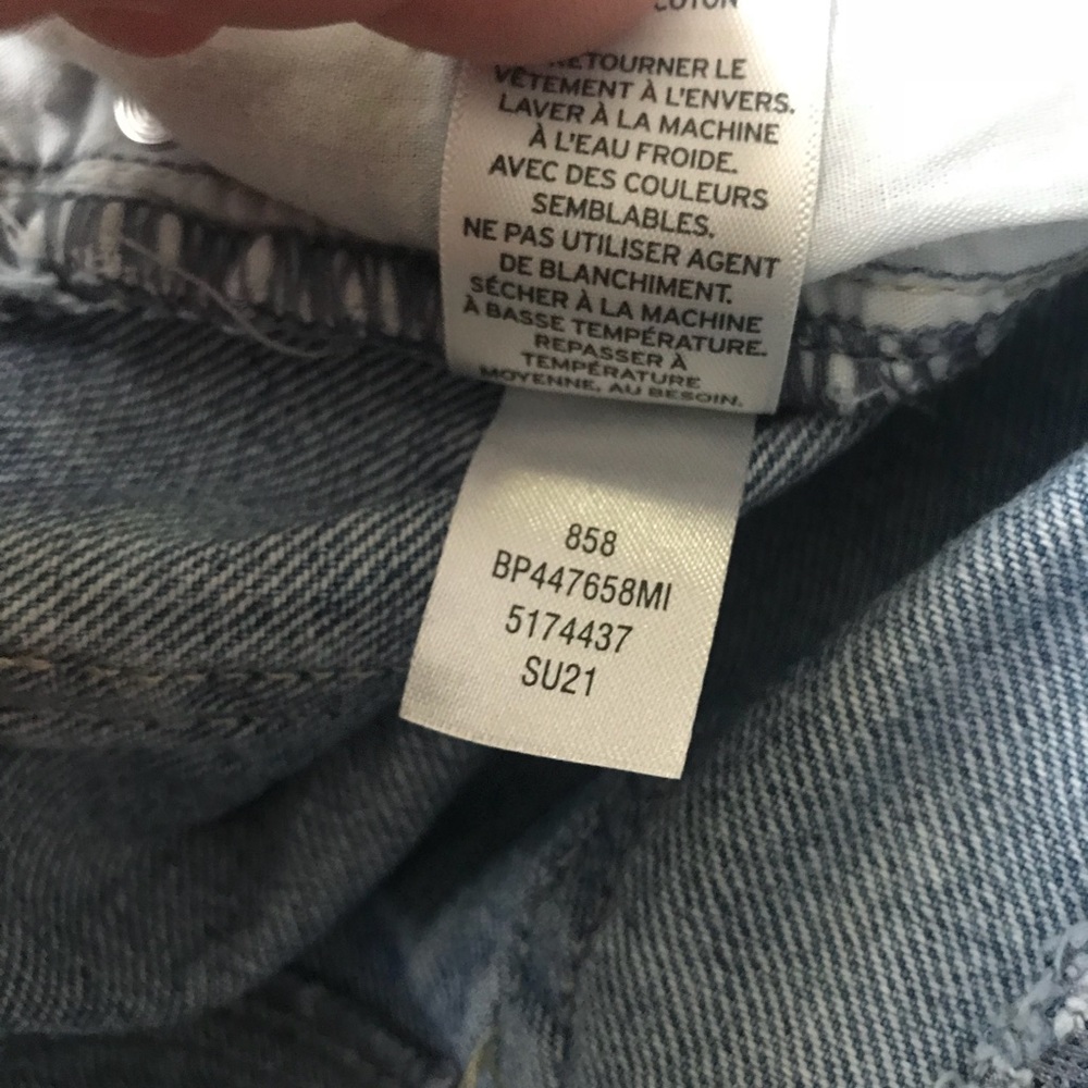Bp Blue Ripped Distressed High Rise Mom Jeans - Picture 12 of 14